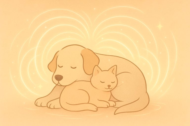 Ilustración sobre biomagnetismo para mascotas