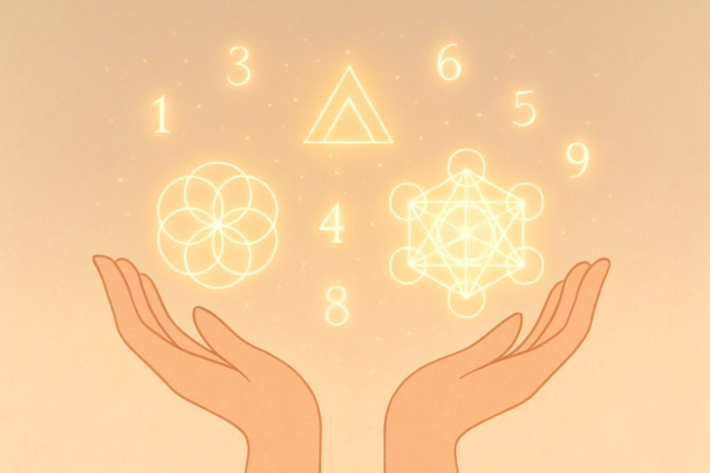 Ilustración sobre numerología y propósito de vida