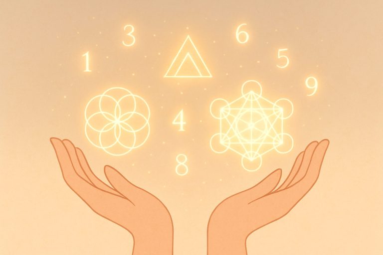 Ilustración sobre numerología y propósito de vida