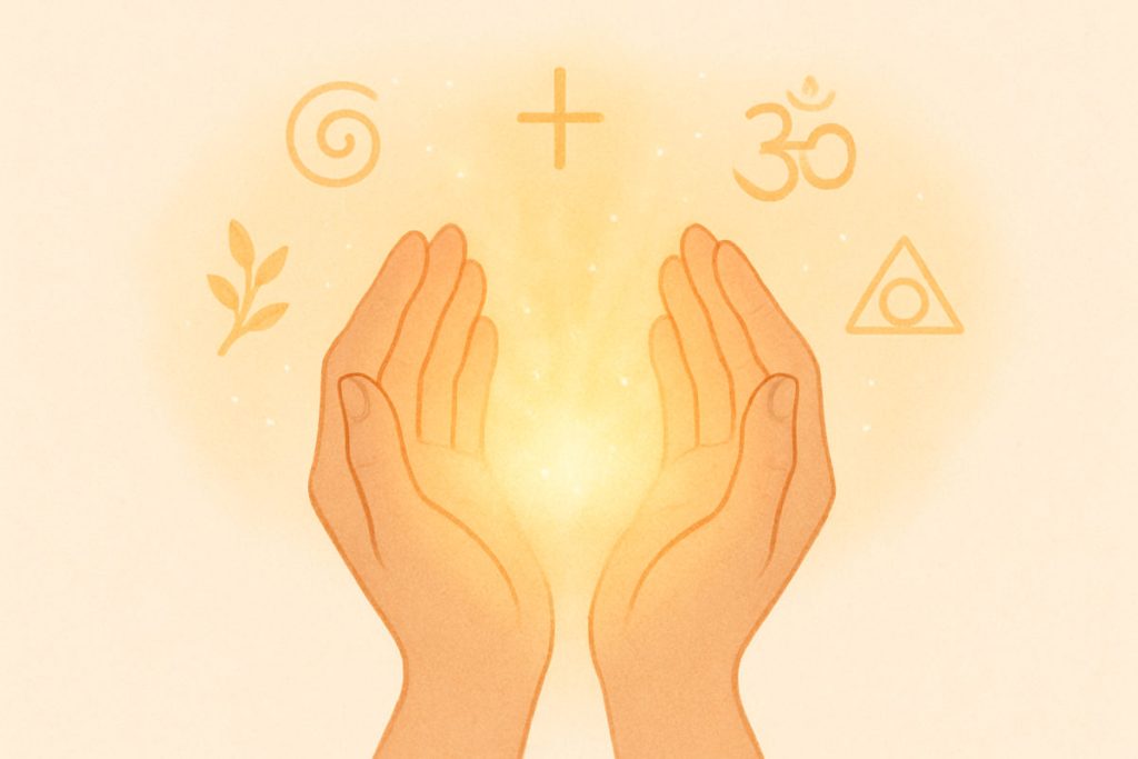Ilustración sobre maestro reiki