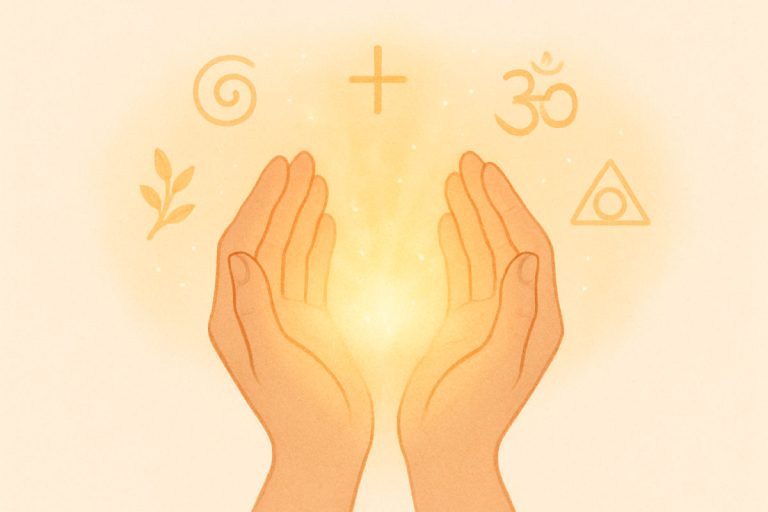 Ilustración sobre maestro reiki