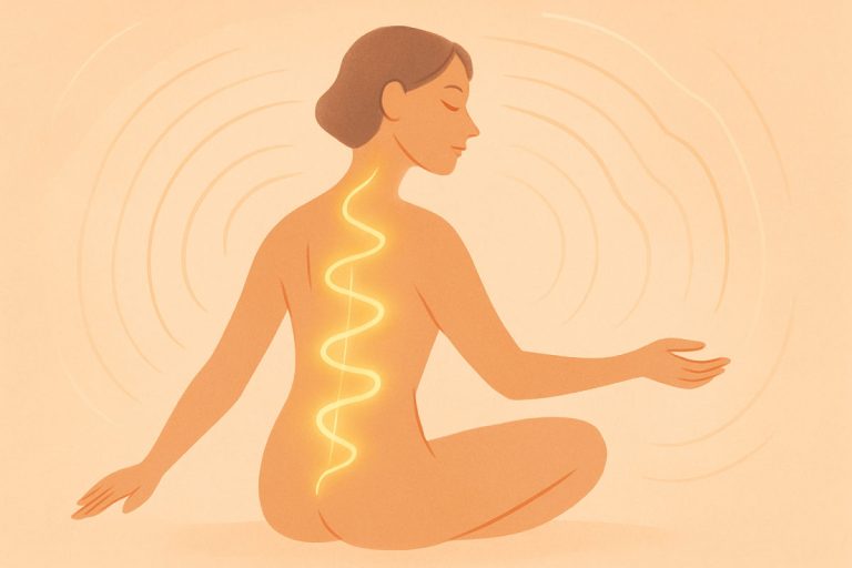 Ilustración sobre activación kundalini